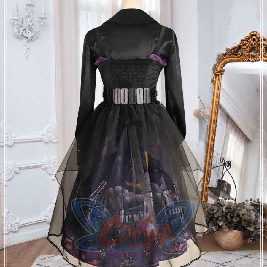Halloween Gothic Vintage High Waist Jumper Skirt Sets