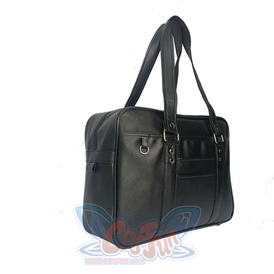 Japanese College Style Large Size Student Handbag S22939 Black