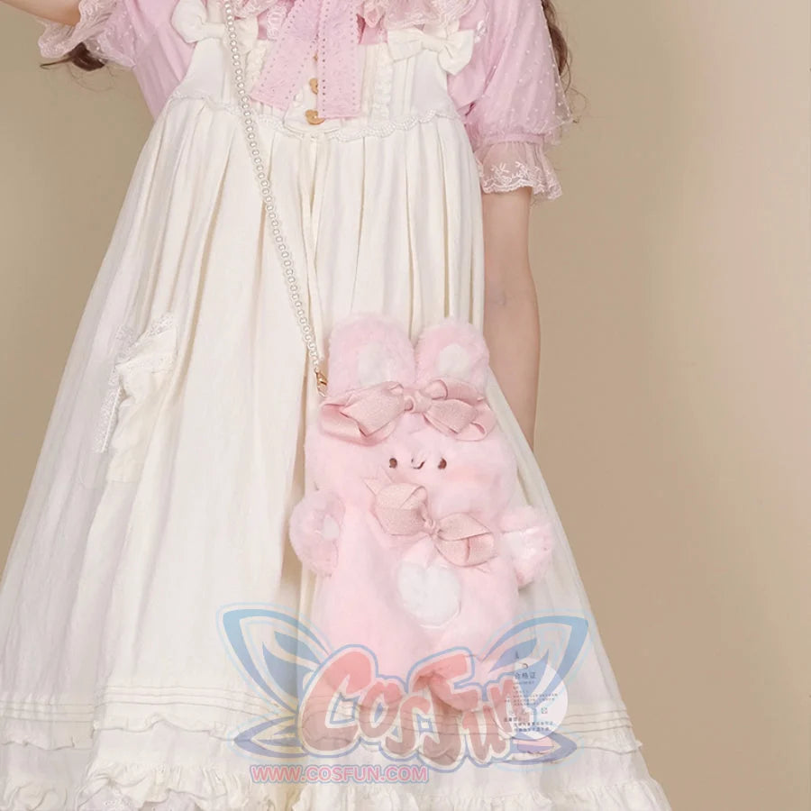 Lovely Lolita Woolen Rabbit Cake Crossbody Bag