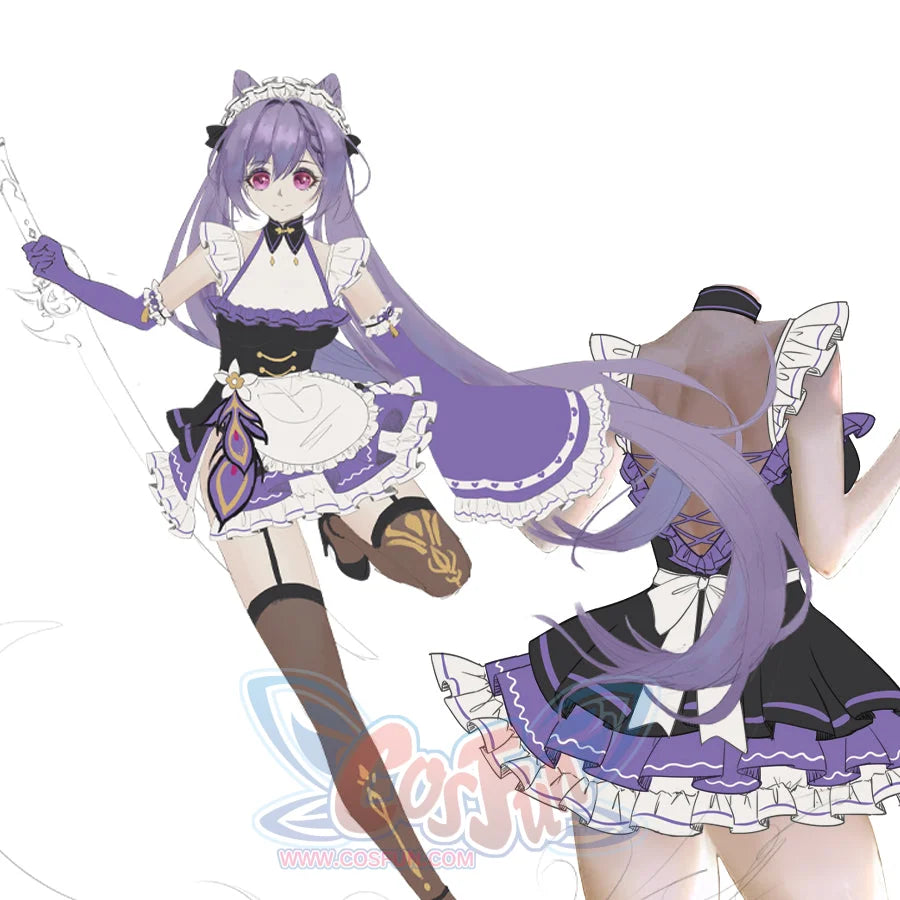 Deposit COSFUN Gesnhin Impact Keqing Derivative Cosplay Costume $1 Costumes