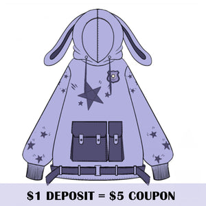 Deposit COSFUN Original Purple Bunny Hoodie