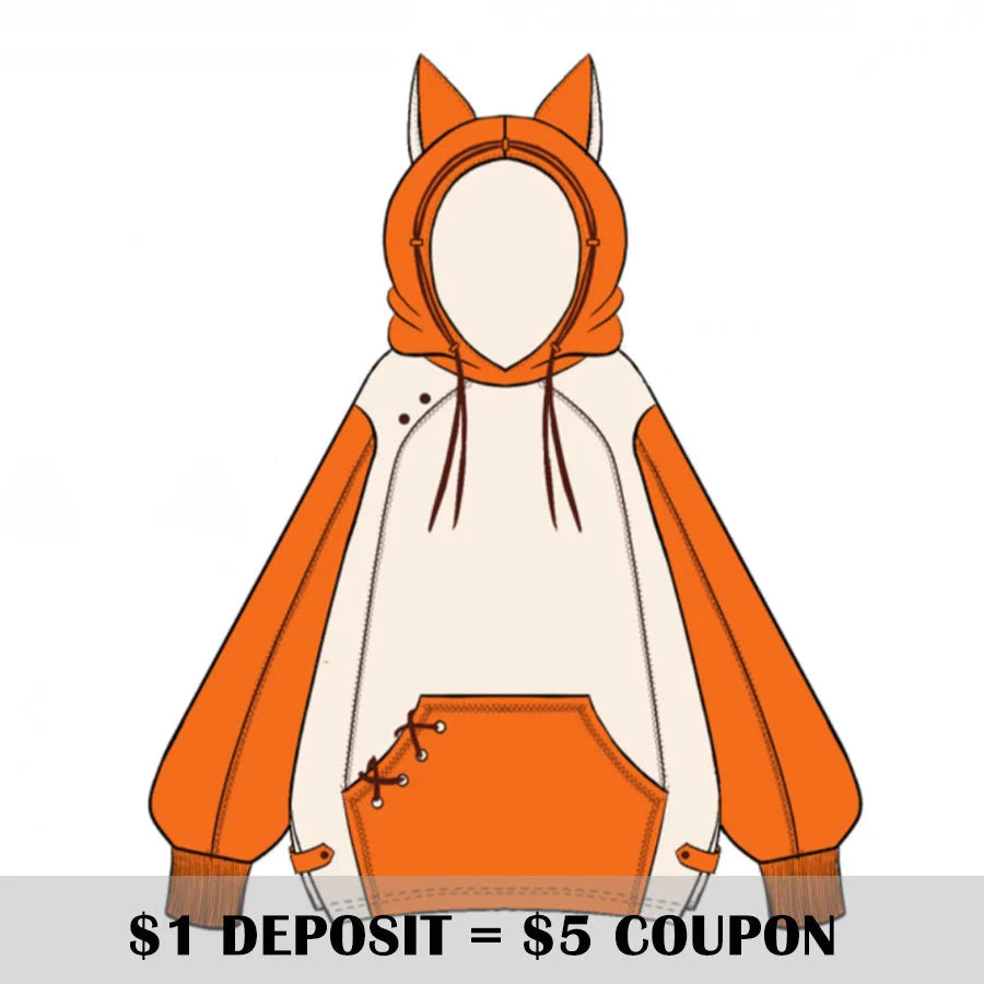 Deposit COSFUN Original Foxy Fashion Fox Hoodie $1 Costumes