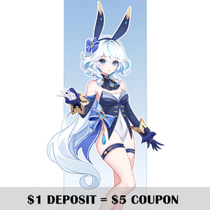 Deposit COSFUN Gesnhin Impact Furina Derivative Bunny Girl Bodysuit