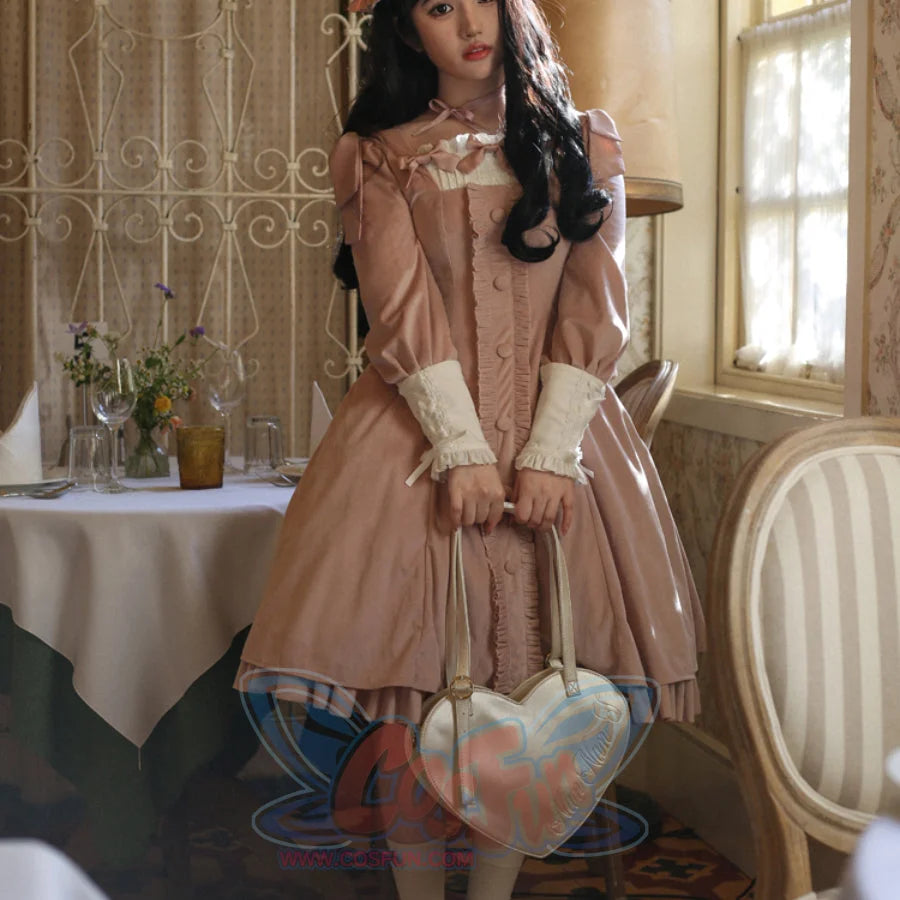 Lovely Elegant Lolita Large Size Slim Dress Pink / S / Dress