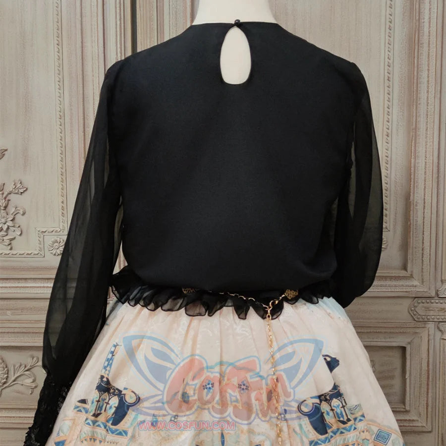 Egypt Style Embroidered Lolita Long Sleeve Shirt - cosfun