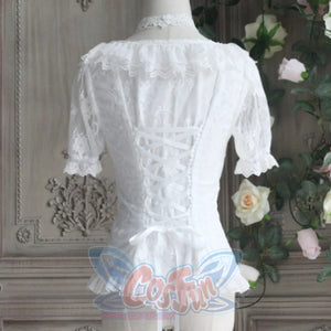 The Poem of Roses Elegant Lolita Short Sleeve Shirt - cosfun