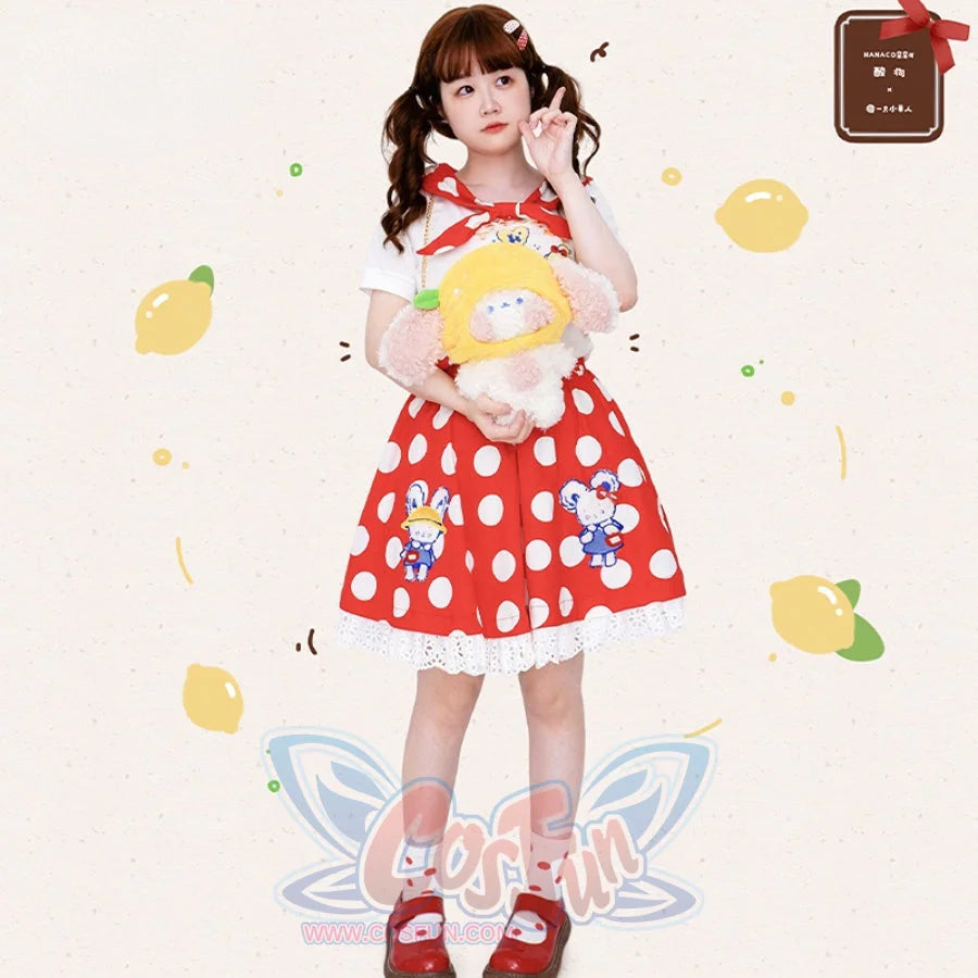 Lovely Lolita Lemon Dog Crossbody Bag Yellow