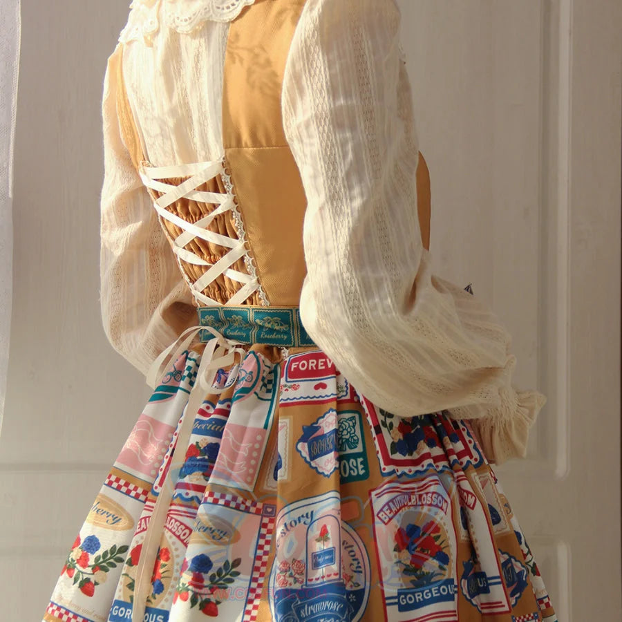 American Style Vintage Daily Lolita Jumper Skirt - cosfun