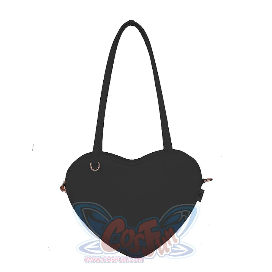 Lovely Large Size Heart-shaped Shoulder Bag S22932 Black