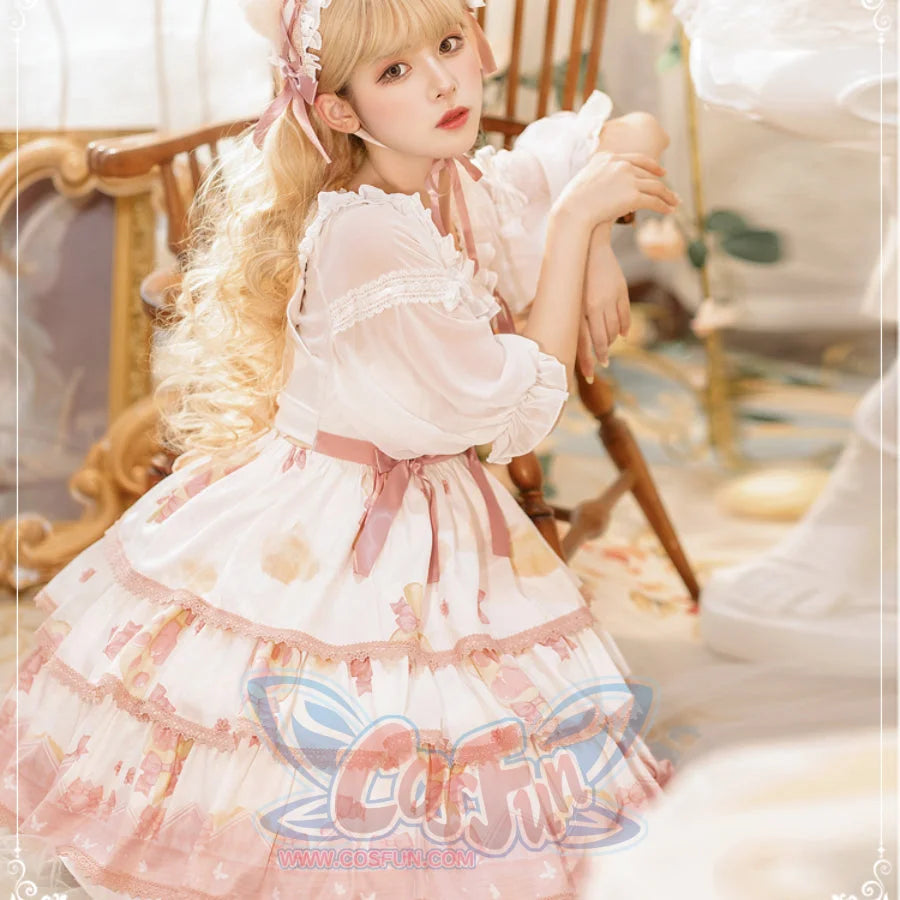 Summer Lovely Lolita High Waist Jumper Skirt