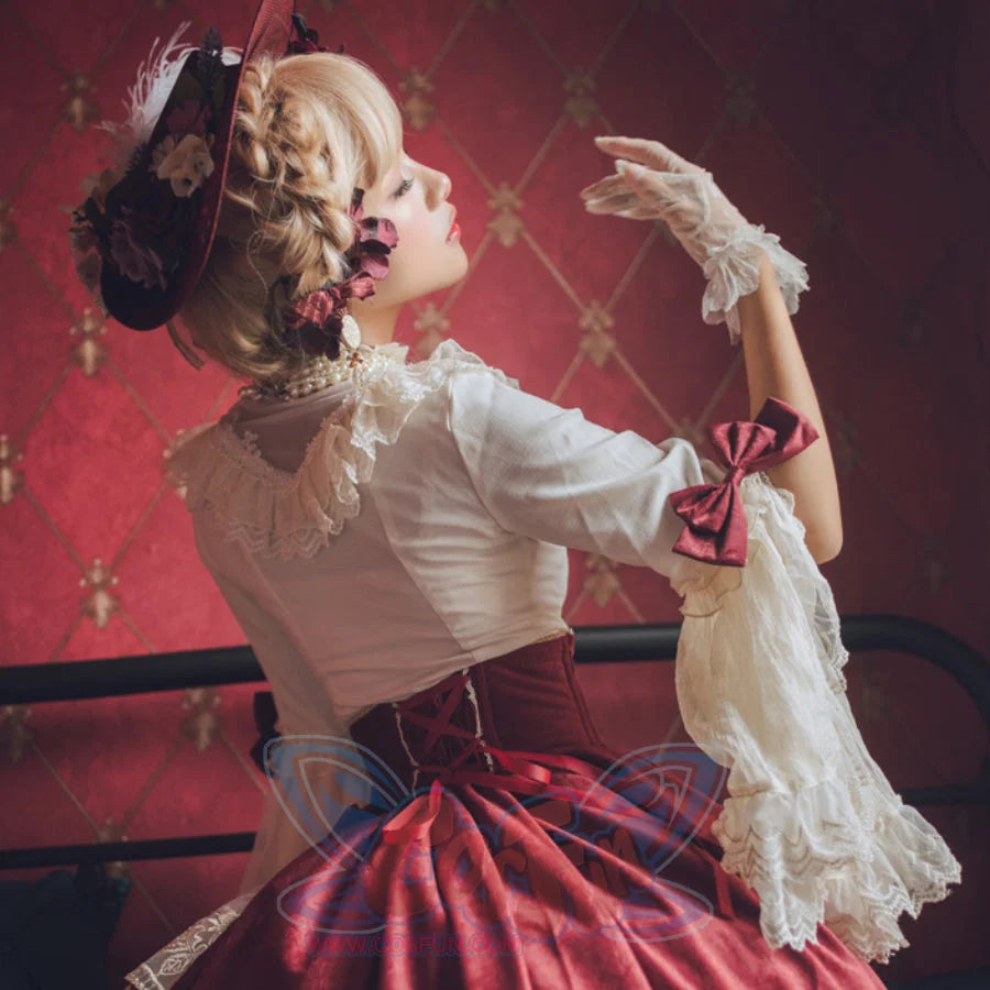 Elizabeth Elegant and Vintage Lolita Long Sleeve Shirt - cosfun