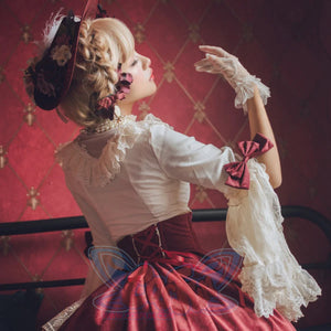 Elizabeth Elegant and Vintage Lolita Long Sleeve Shirt - cosfun