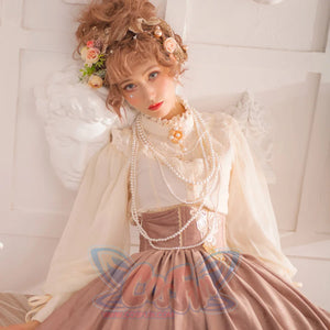 Elizabeth Elegant and Vintage Lolita Long Sleeve Shirt - cosfun
