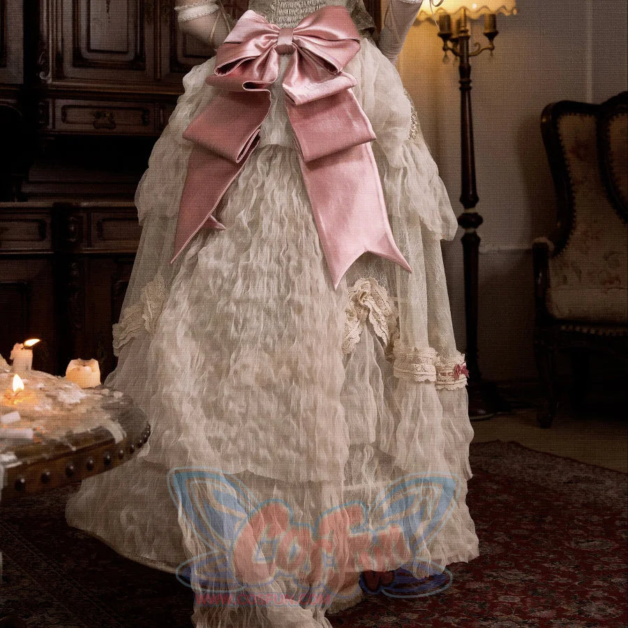 Rococo Duchess Summer Basil French Vintage Long Train Skirt