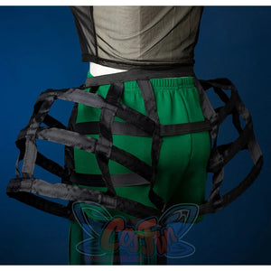 Agnes DeMille cosplay costume back petticoat view with ribbon detail and green short leggings