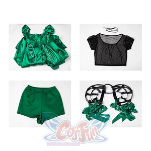 Agnes DeMille cosplay costume complete set with dress, inner shirt, petticoat, and short leggings