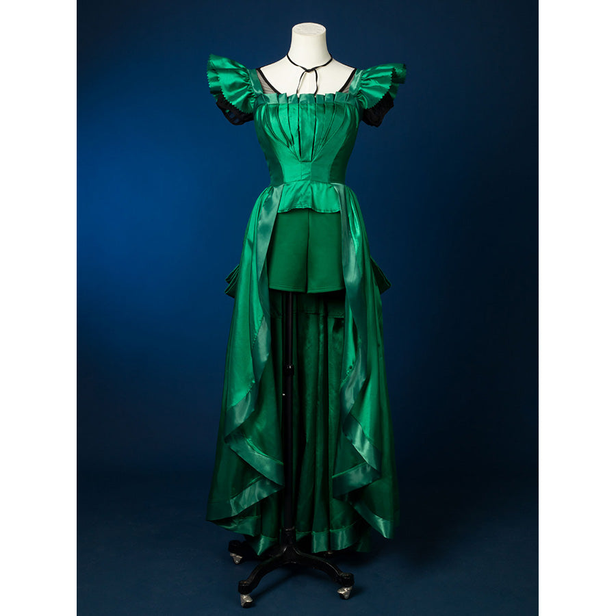 Agnes DeMille cosplay costume with green dress and short leggings