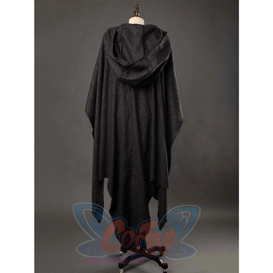 Back view of the Ahsoka cosplay cloak, highlighting the hood’s fullness and the cloak’s flowing design.