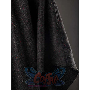 Extreme close - up of the Ahsoka cosplay cloak’s fabric, showcasing its textured, speckled pattern.