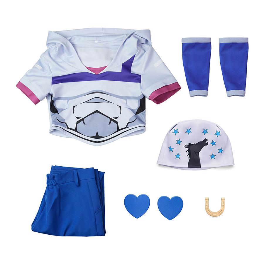 Anime Johnny Joestar Cosplay Costume, includes hat, hooded T-shirt, pants, wristbands, 3D heart prop, 3D hat prop.
