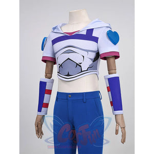 Anime Johnny Joestar Cosplay Costume, the hood T-shirt has a gray and black print on the front.
