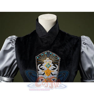 Attack of the Clones Padmé Amidala Cosplay Costume, black cross-neck vest.