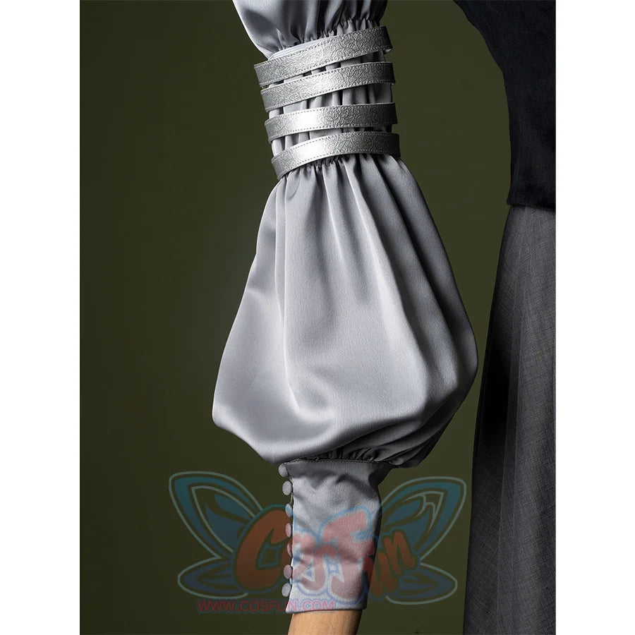 Attack of the Clones Padmé Amidala Cosplay Costume, the middle part has armlet, and the lower part has puff sleeves and fitted cuffs.