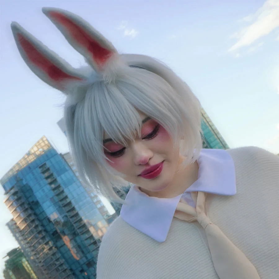BEASTARS Haru Cosplay Wig White rabbit Cosplay Bob Hair N00141