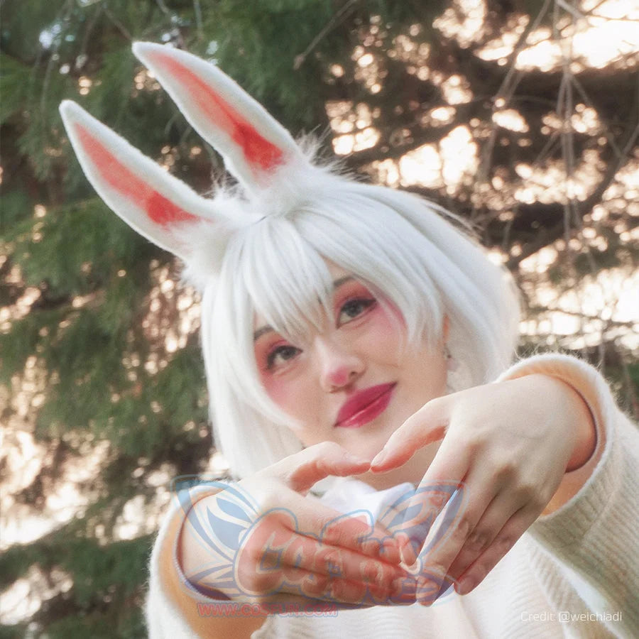 BEASTARS Haru Cosplay Wig White rabbit Cosplay Bob Hair N00141