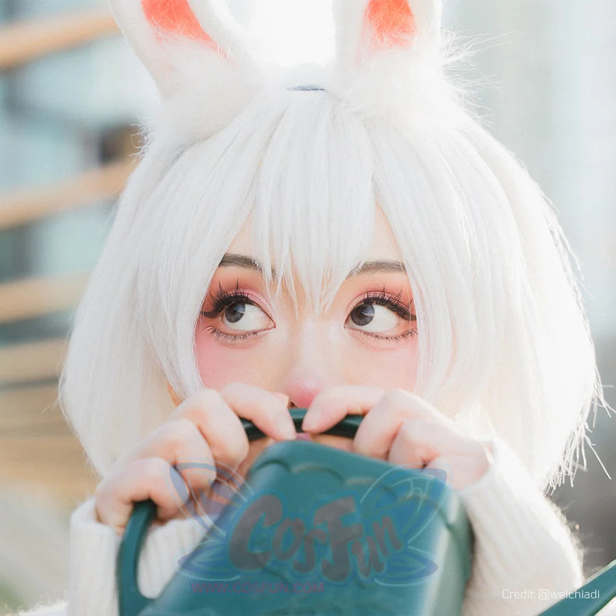 BEASTARS Haru Cosplay Wig White rabbit Cosplay Bob Hair N00141