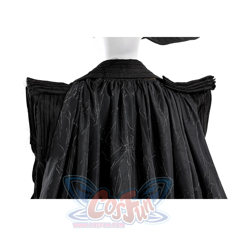 Full Elphaba cosplay costume layout displaying all components including dress and accessories