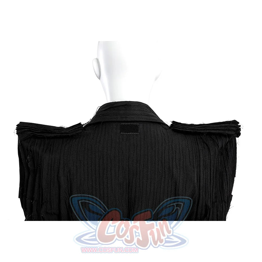 Elphaba cosplay costume fabric swatch showing textured chiffon and pleated materials