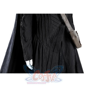Close-up of Elphaba cosplay costume cape displaying flowing textured material and draping