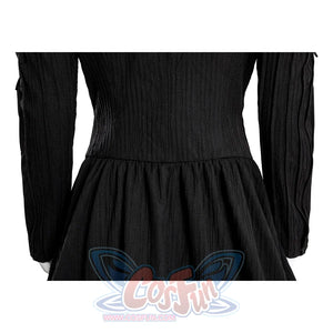 Close-up of Elphaba cosplay costume bag showing faux leather detail and strap design