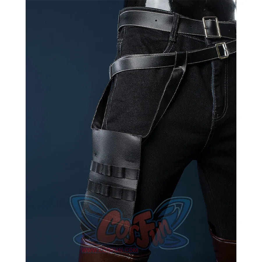 Bloodborne Hunter Ludwig Cosplay costume belt combination, made of black glossy PU leather.