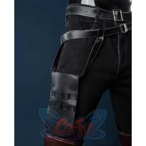 Bloodborne Hunter Ludwig Cosplay costume belt combination, made of black glossy PU leather.