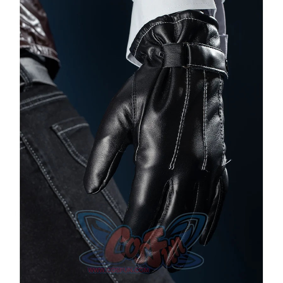 Bloodborne Hunter Ludwig Cosplay costume gloves are made by black PU leather with drawstring design.