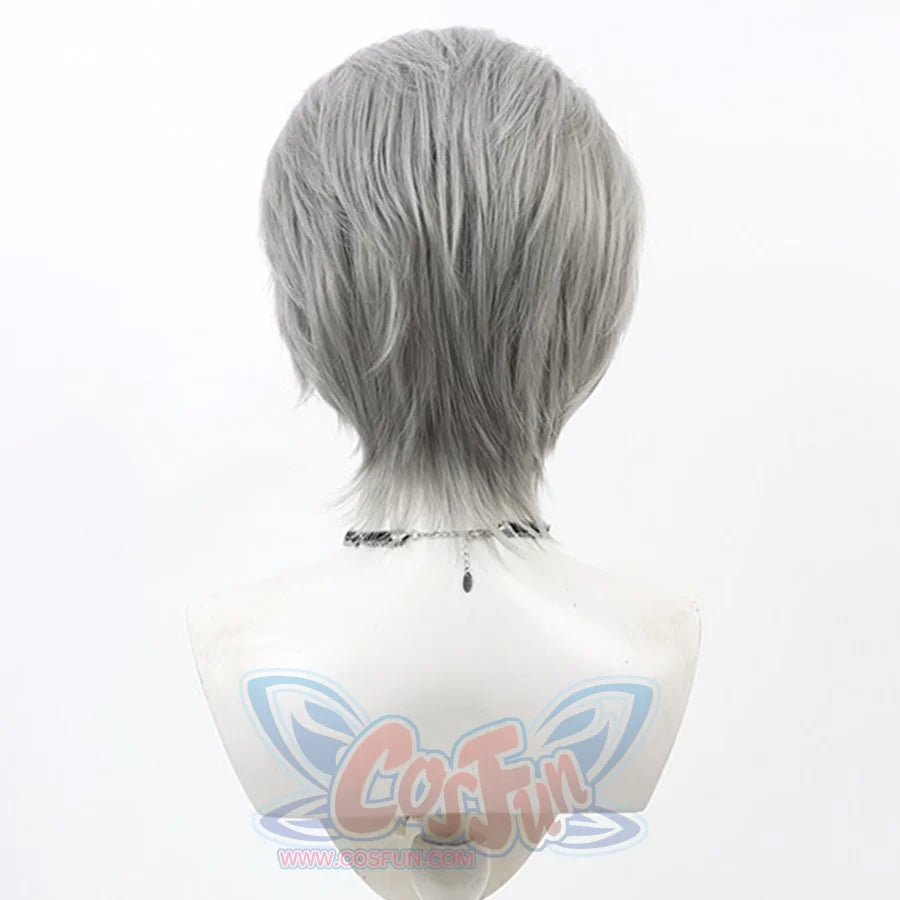 Bloodborne Hunter Ludwig Cosplay wig, grey short hair, the overall sense of hierarchy
