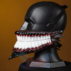 Another side view highlights the Body Party helmet’s eerie patterns and fit, maintaining the unsettling