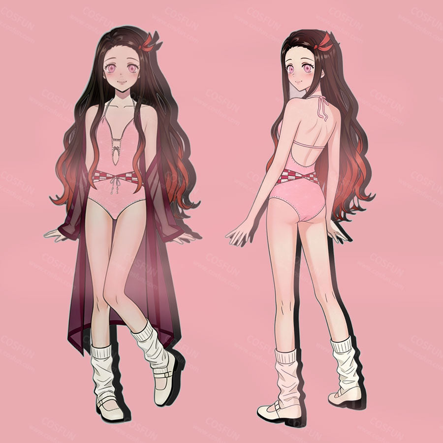 【CONFIRMATION】$3 Deposit = $10 Coupon Nezuko Cosplay Derivative Swimsuit