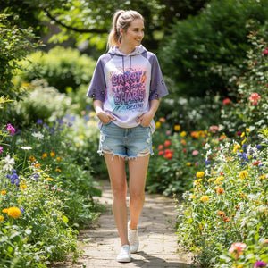 COSFUN Judy Cosplay Summer Purple Cute Bunny Ear Hoodie FAN0024