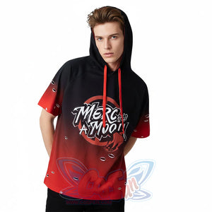 【PRE-SALE】COSFUN Original Wade Wilson Cosplay Short Sleeve Hooded Sweatshirt FAN0017 Sweatshirt