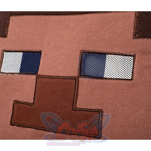 COSFUN Original Cosplay Steve Headgear, close-up of the eye part, it has two eye holes covered with blue and white mesh