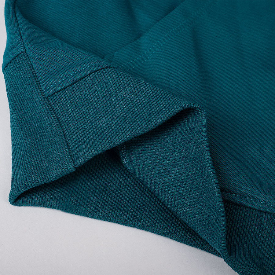 COSFUN Original Cosplay Steve Hoodie, lack blue color with same color ribbed hem