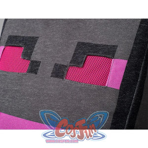COSFUN Original Ender Dragon Cosplay headgear, close-up of the eye part, it has two eye holes covered with magenta mesh