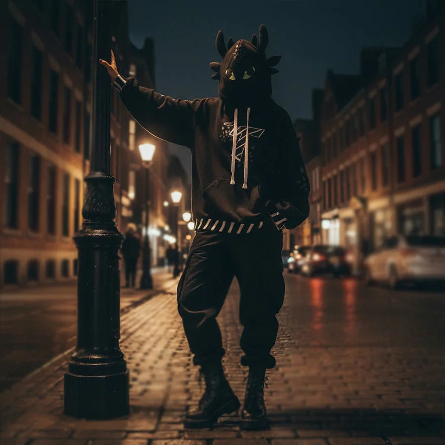 【PRE SALE】COSFUN Original Night Dragon Cosplay Full Zip Hoodie FAN0013 Sweatshirt