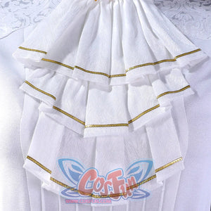 Clair Obscur: Expedition 33 Maelle Cosplay Costume Neckchief, the cascading scarf is decorated with gold edges
