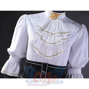 Clair Obscur: Expedition 33 Maelle Cosplay Costume, white shirt with puff sleeves and delicate ruffles at the cuffs 