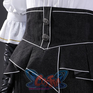 Clair Obscur: Expedition 33 Maelle Cosplay Costume, there are two vintage buttons on the front of the waist ornament