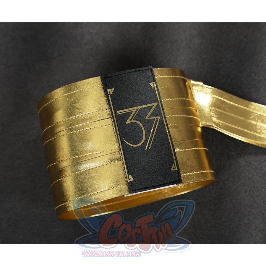 Clair Obscur: Expedition 33 Verso Cosplay Costume, close-up of badge showing a logo with 